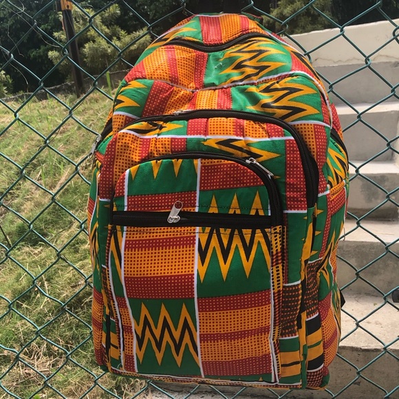 African Print Backpack